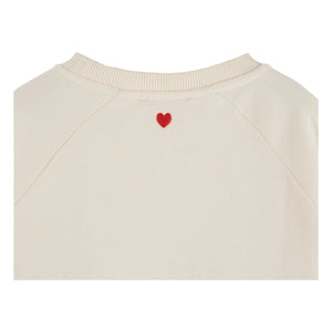 Emile et Ida - Cherry organik pamuk sweatshirt | Ecru