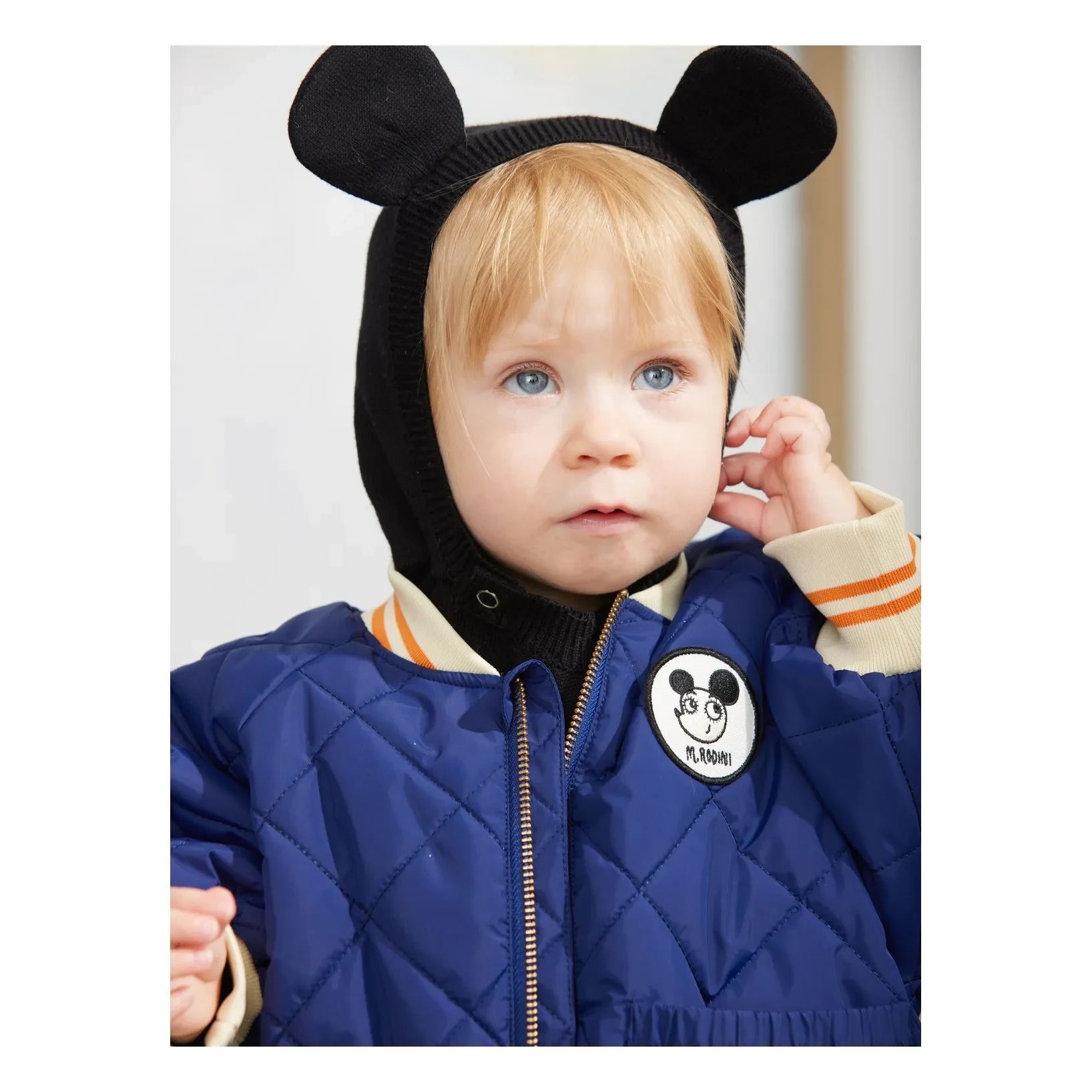 Mini Rodini - Geri Dönüştürülmüş Elyaf Kapitone Şişme Mont | Koyu Mavi