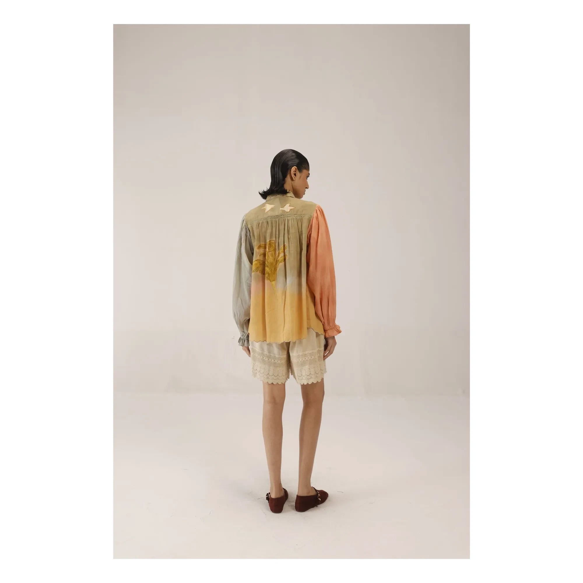 CORD - Judy Blusa de algodón y seda | Caqui