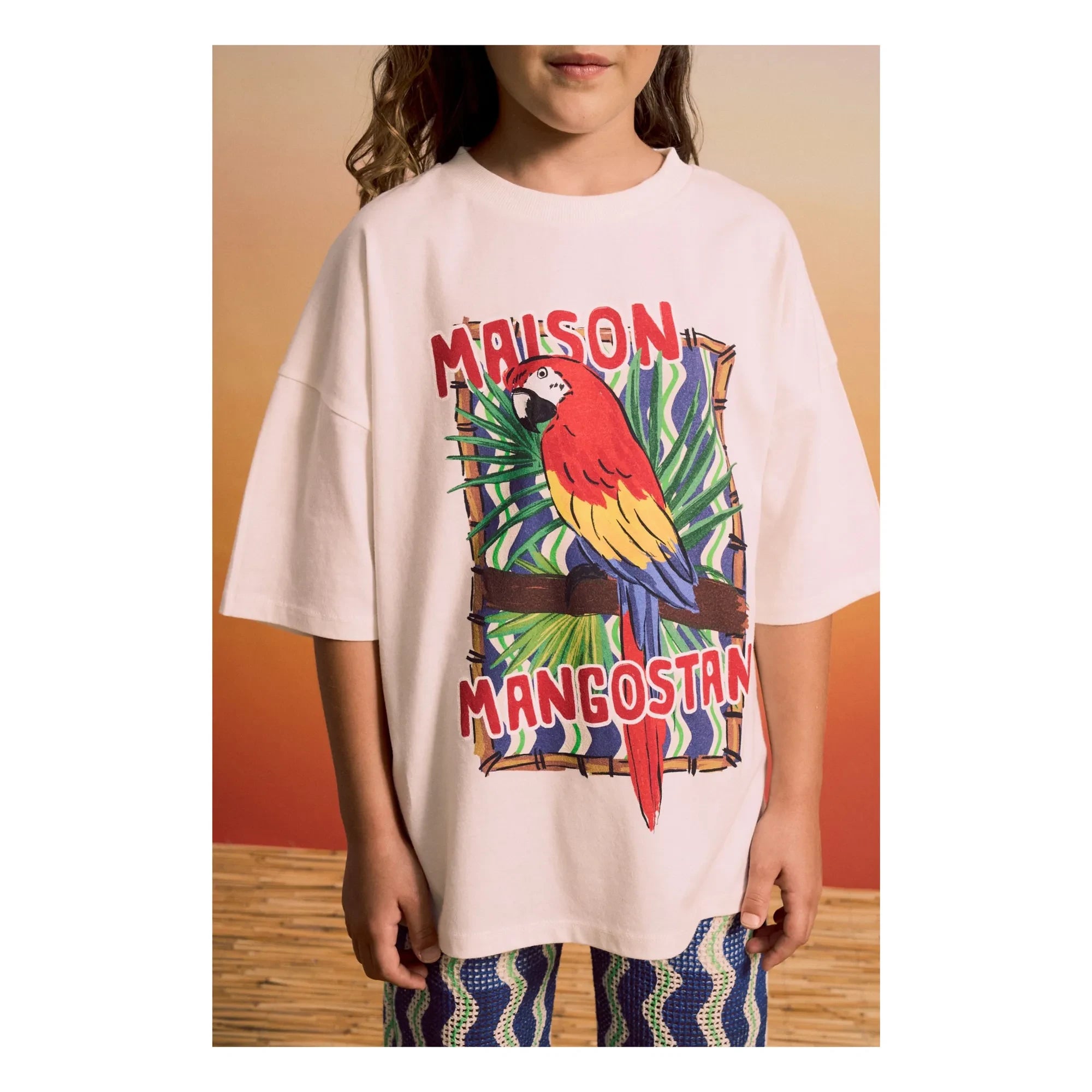 Maison Mangostan - Camiseta Parrot | Blanco