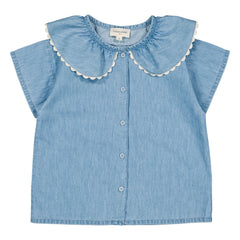 Louis Louise - Blusa Feston May Chambray | Azul Claro