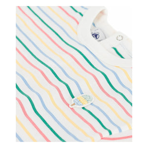 Petit Bateau - Camiseta con rayas Ice | Blanco