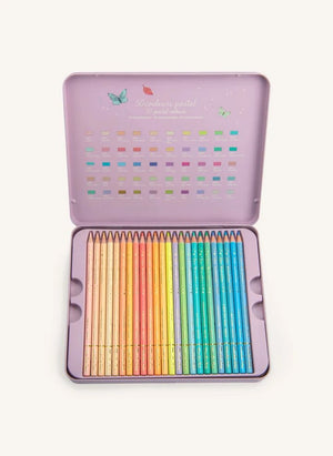Moulin Roty - Caja de lápices de colores pastel - Les Rosalies