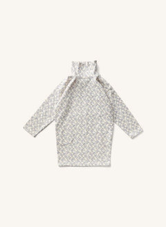 Soor Ploom - Vestido de Cuello Alto Parlor Trellis | Azul Pálido