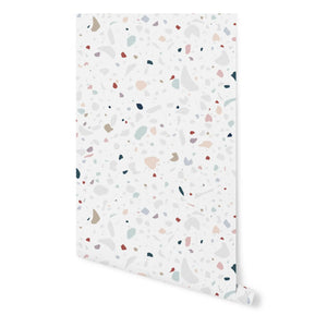 PaperMint - Papel pintado de granito tradicional | Blanco
