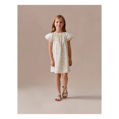 Bonpoint - Vestido popelín de algodón orgánico Salome Cerises | Crudo