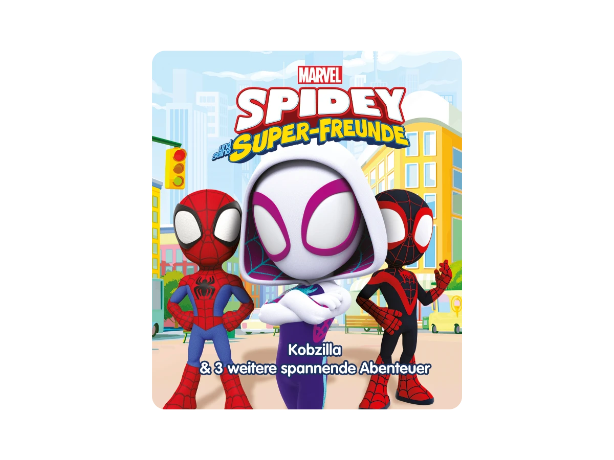 Tonies - Alemán Spidey y Sus Amigos Superhéroes - Kobzilla y 3 Aventuras Emocionantes Más - Marvel Spidey y Sus Asombrosos Amigos