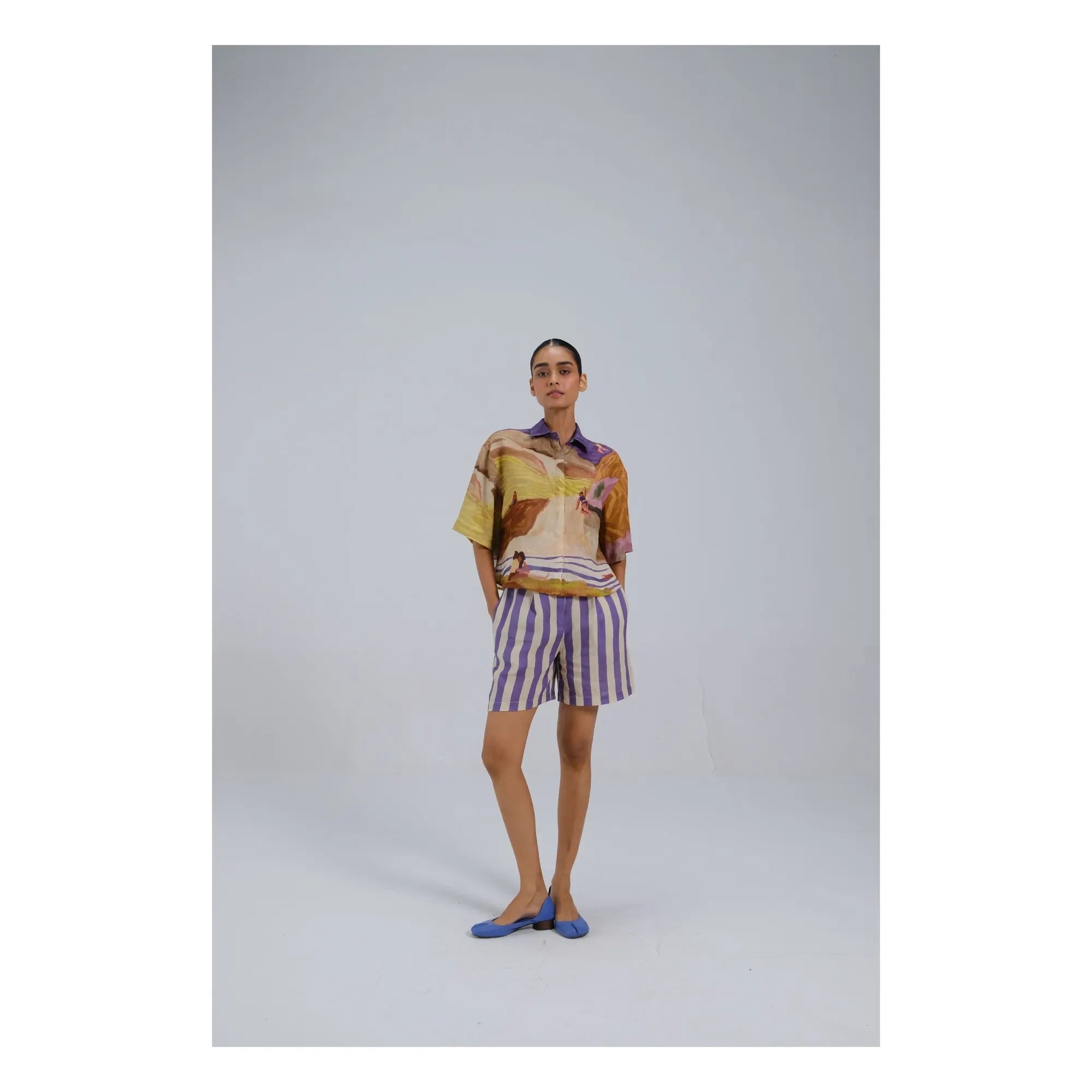 CORD - Camisa de Lino Ava | Morado