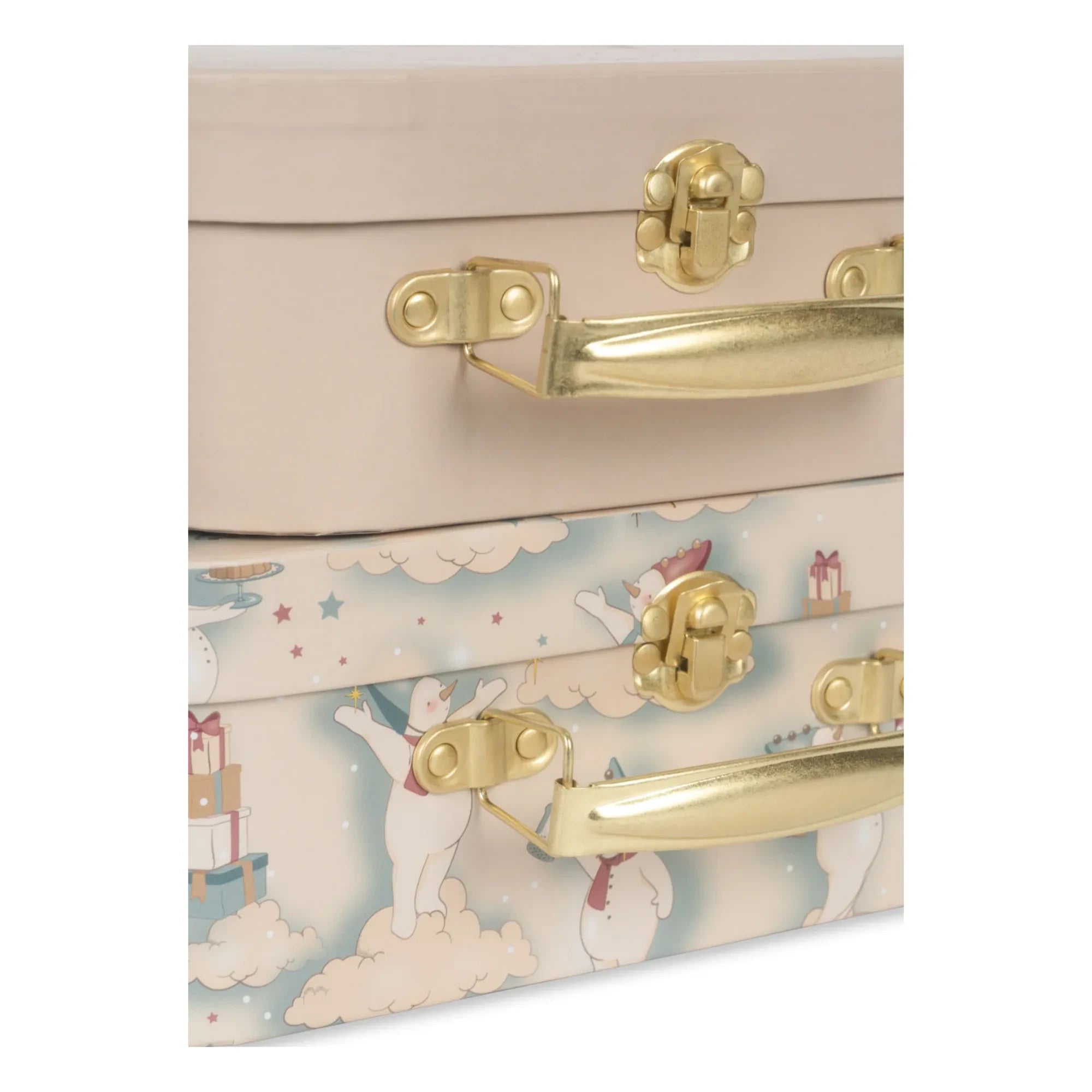 Konges Sløjd - Que nieve pequeñas maletas de cartón - Set de 2 | Beige