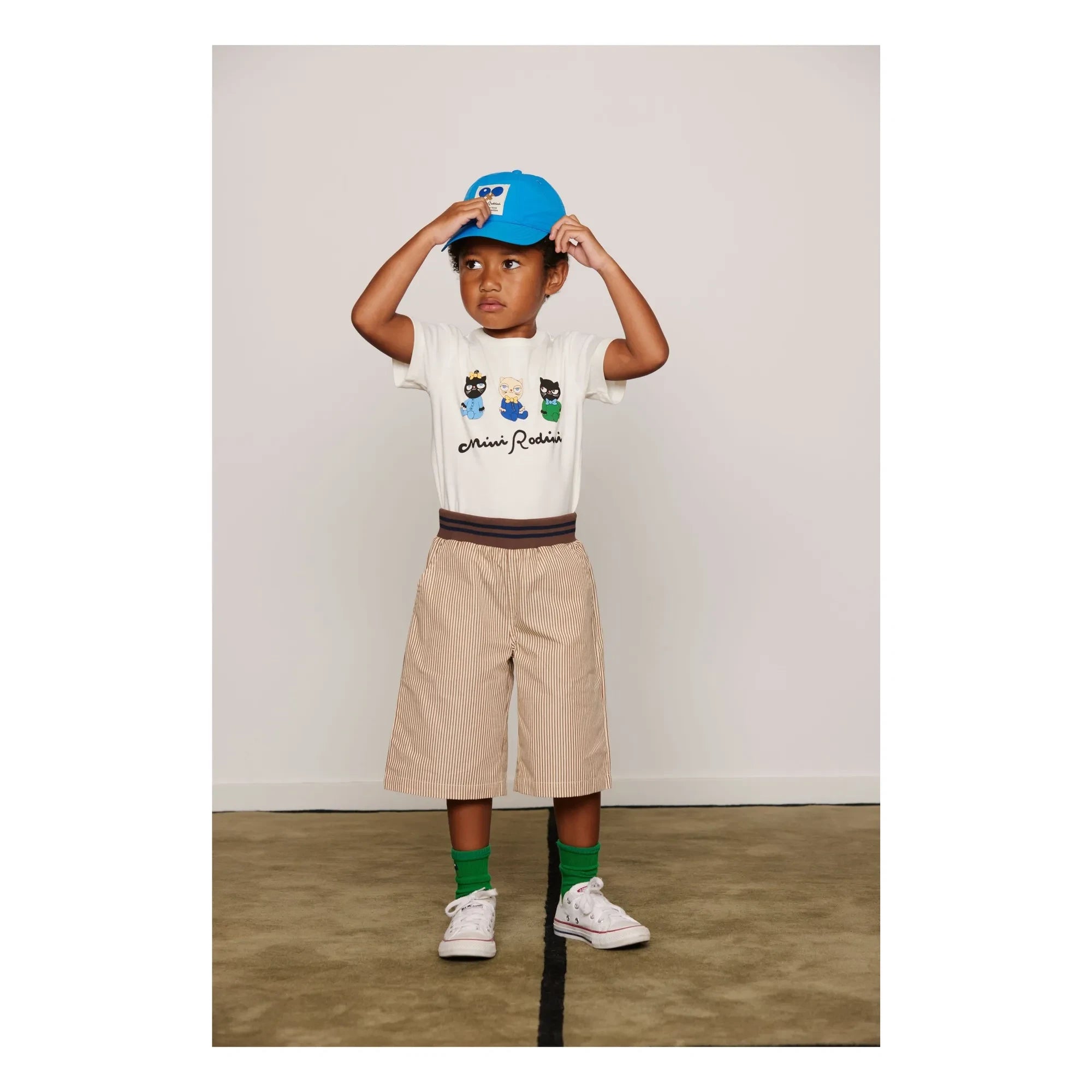 Mini Rodini - Camiseta animal de algodón orgánico | Blanco