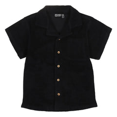 Tumble N'Dry - Camisa de rizo de algodón orgánico | Azul Oscuro
