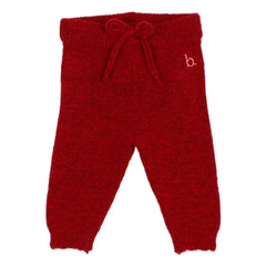 Búho - Leggings de punto para niña con cereza y rojo