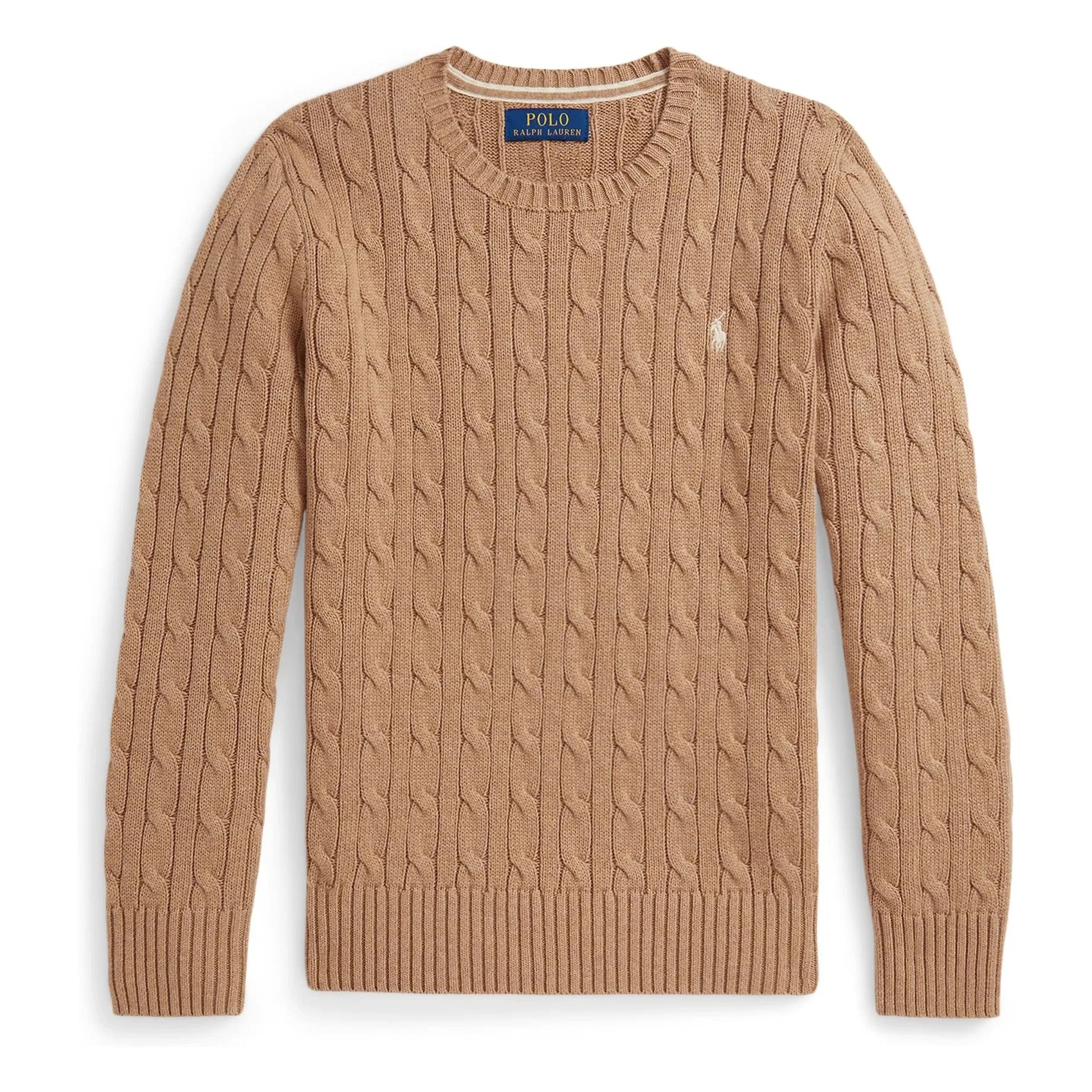 Ralph Lauren - Jersey trenzado con el logo | Beige