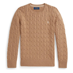 Ralph Lauren - Jersey trenzado con el logo | Beige