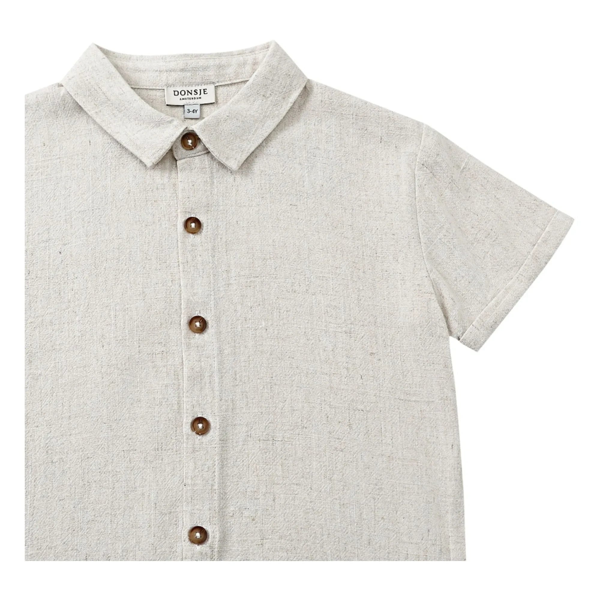 Donsje - Camisa de lino Brammie | Heather White