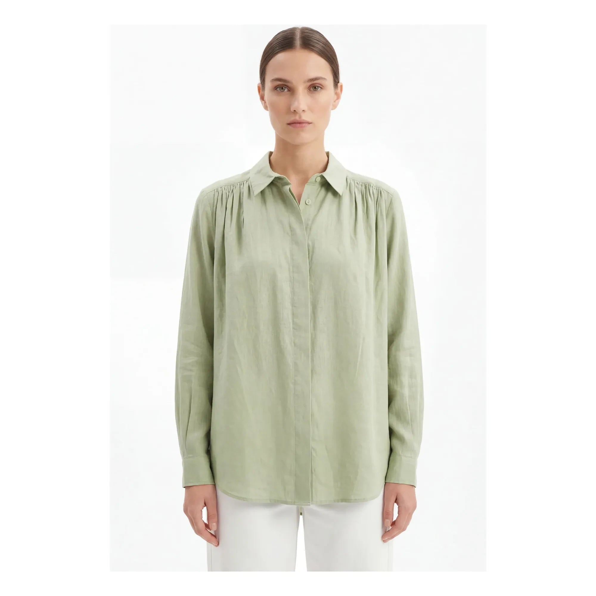 Hod - Camisa de algodón Madrid | Verde matcha