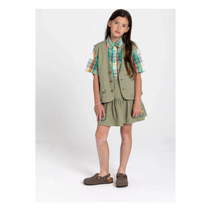 Hundred Pieces - Chaleco Sin Mangas Botas | Verde almendra
