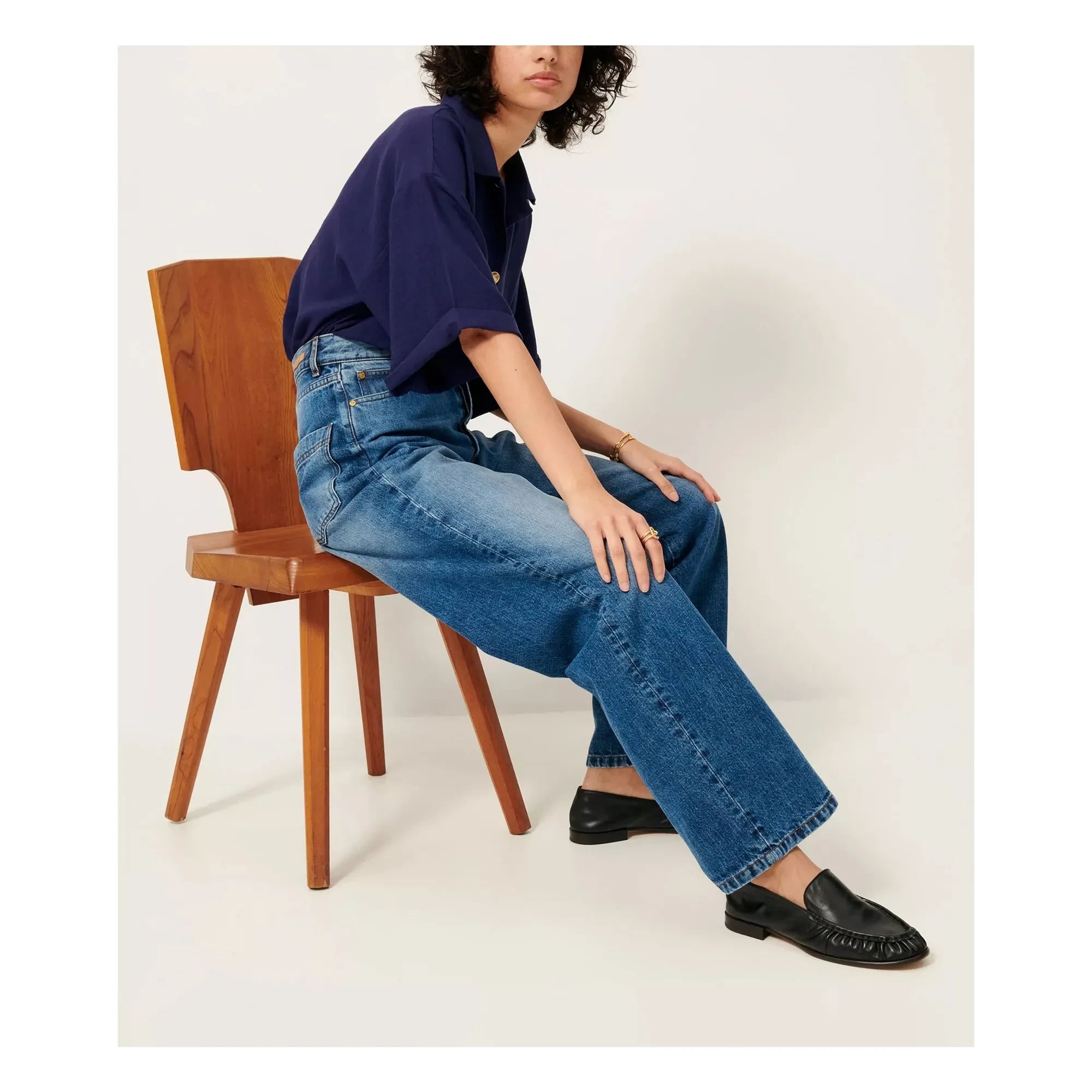 Sessùn - Zapatos Mocasines de Cuero Ayano | Negro