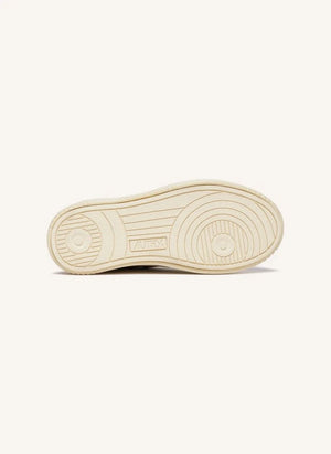 Autry - Kidstripes Zapatillas de Cuero Bajo | Blanco