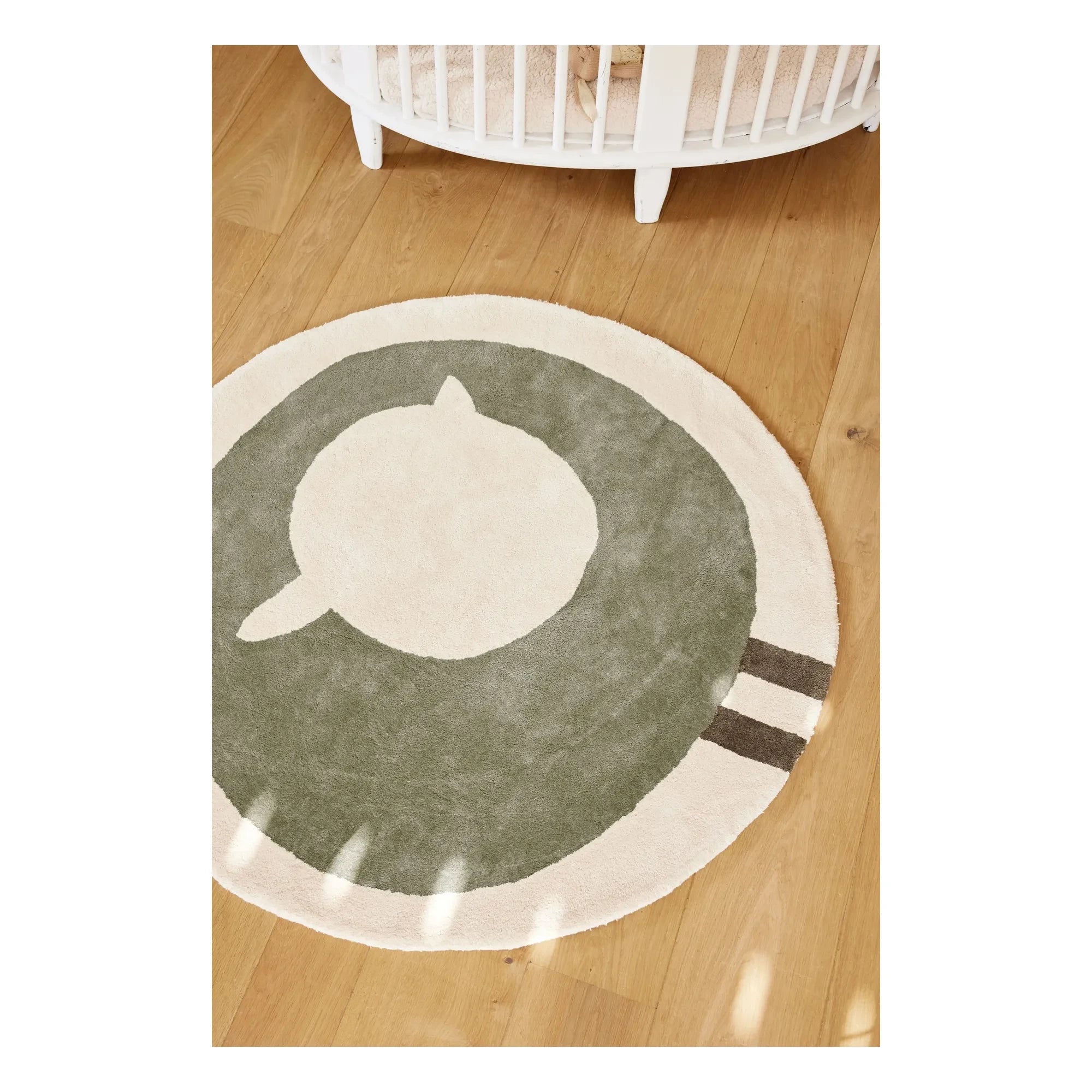 Bleuu-studio - Alfombra redonda de oveja | Caqui