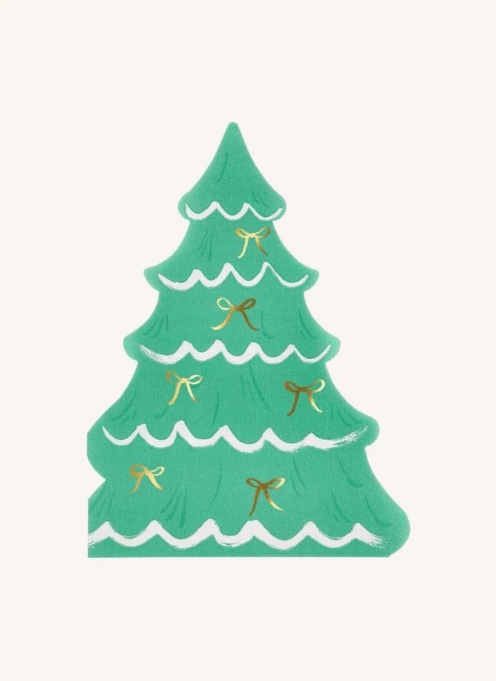 Meri Meri - Servilletas en forma de árbol de Navidad - Juego de 16