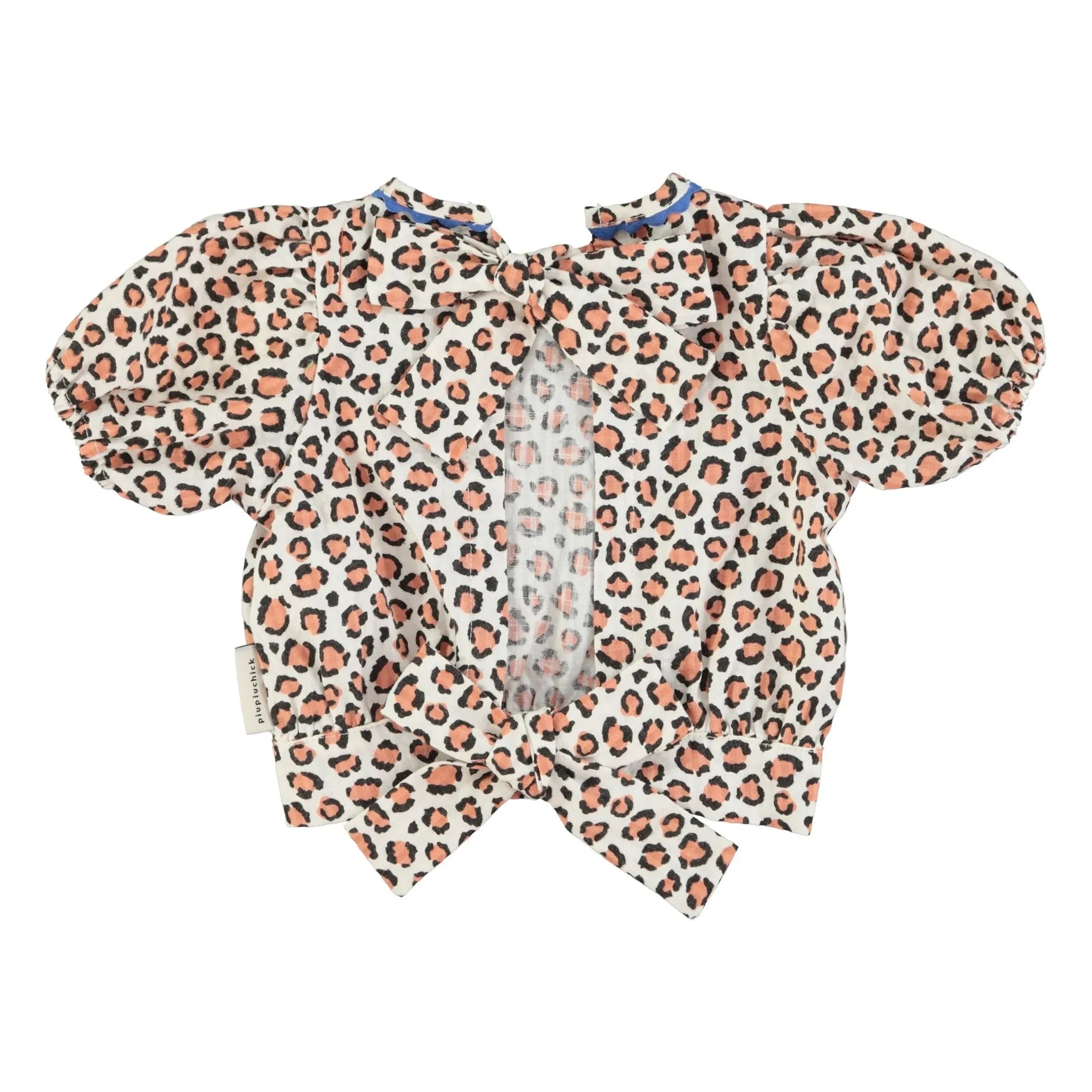 Piupiuchick - Blusa corta de leopardo de algodón orgánico | Crudo