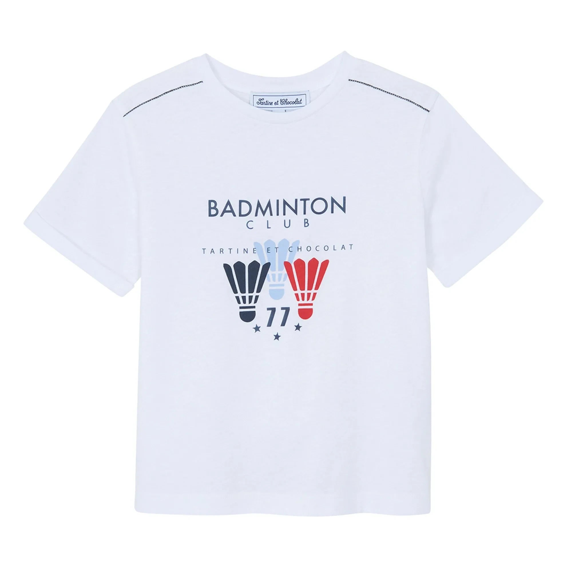 Tartine et Chocolat - Camiseta Club Bádminton | Blanco
