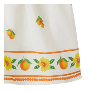Fábula - Shorts con cordones naranjas | Blanco