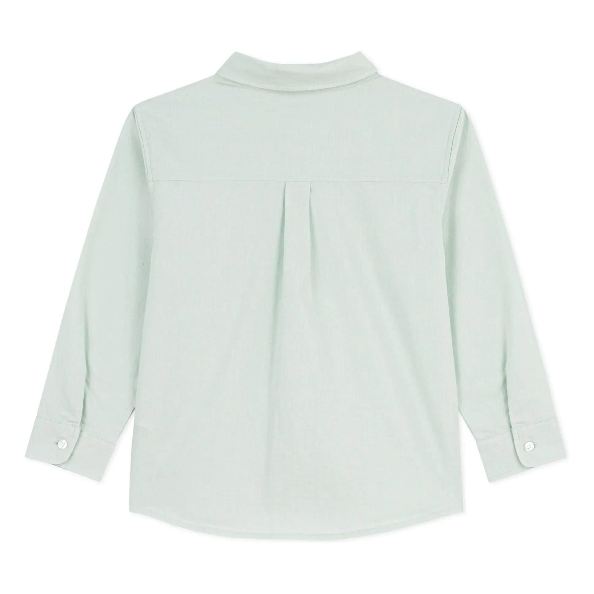 Petit Bateau - Salvia | Camisa lisa de lino