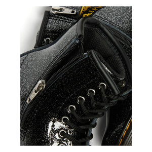 Dr. Martens - Botín con cordones 1460 J Glitter | Negro brillante