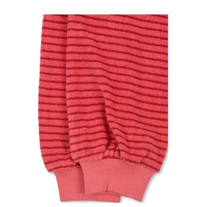 Konges Sløjd - Jogger de algodón orgánico a rayas Itty | Rosa