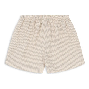 Konges Sløjd - Shorts de sirsaca de algodón orgánico a rayas Elliott | Beige
