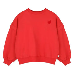 Jenest - Organik pamuk balon sweatshirt | Kırmızı