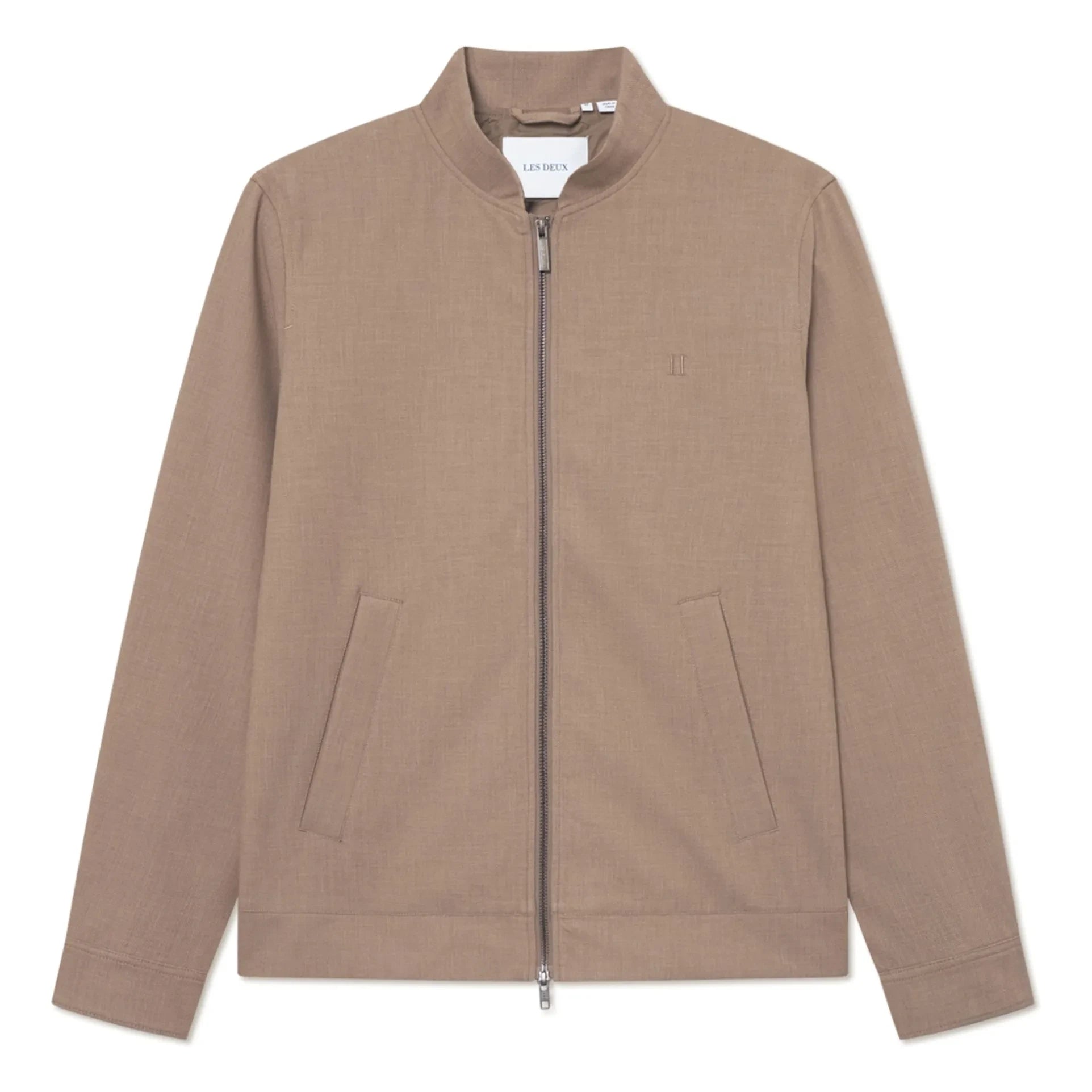 Les Deux - Chaqueta Bomber con Textura Como | Marrón