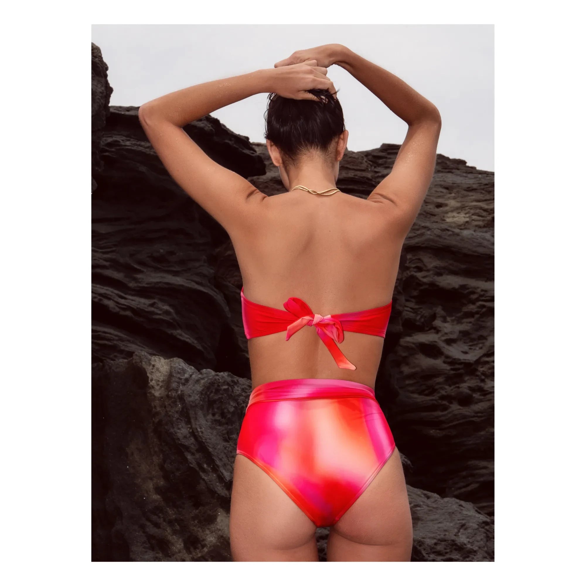 Icone - Pantimedias de tiro alto Ámbar | Fucsia