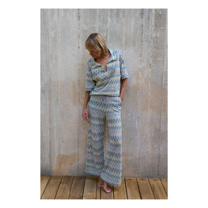 Baie Brune - Pantalones de punto Maud | Azul