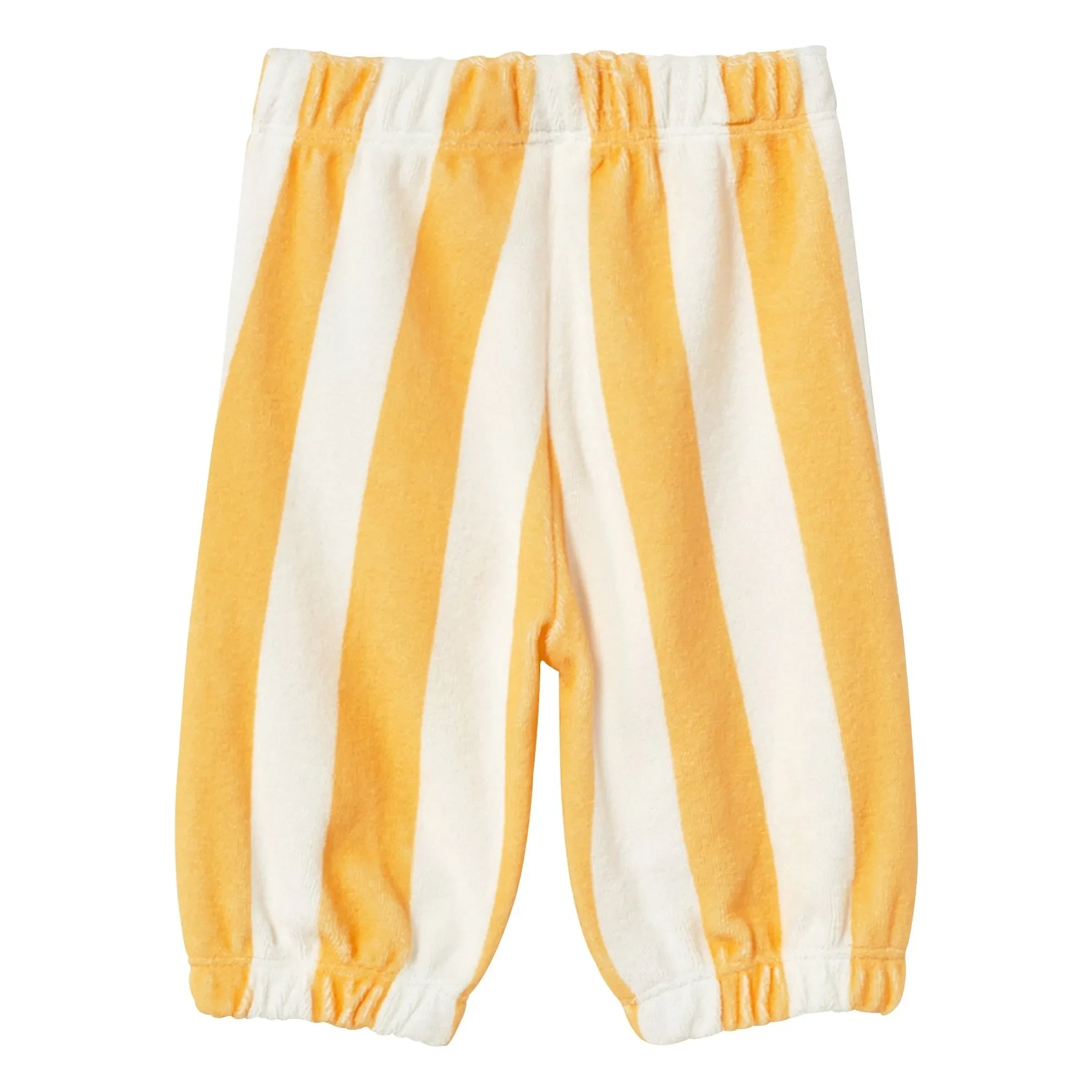Tinycottons - Pantalones deportivos a rayas de tejido de rizo de algodón orgánico | Amarillo