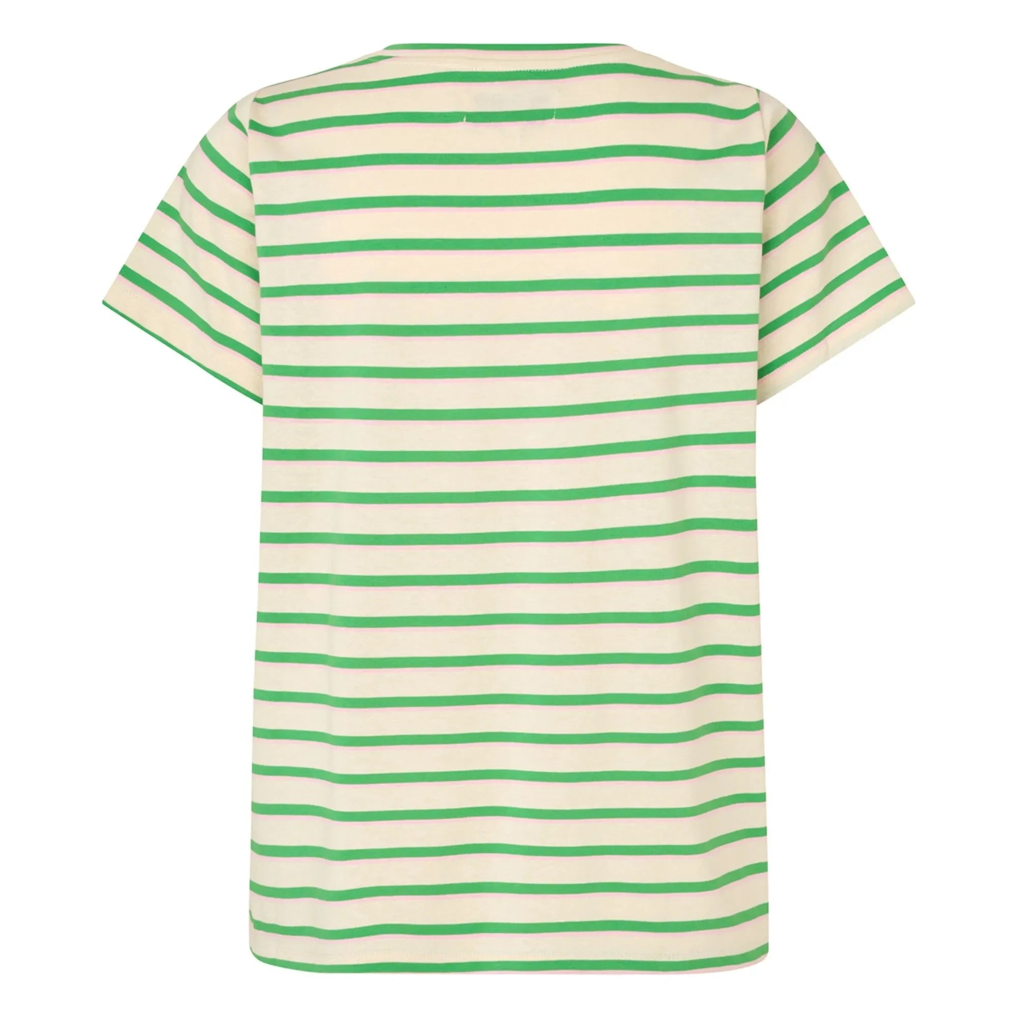 Lollys Laundry - Camiseta de algodón a rayas Roma | Verde