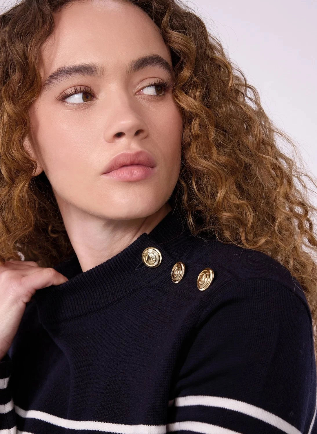 Petit Bateau - Suéter de Lana Rayado | Azul Marino