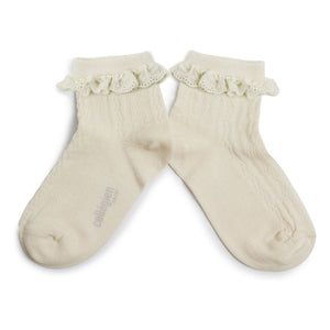 Collégien - Calcetines Marie-Antoinette | Blanco roto
