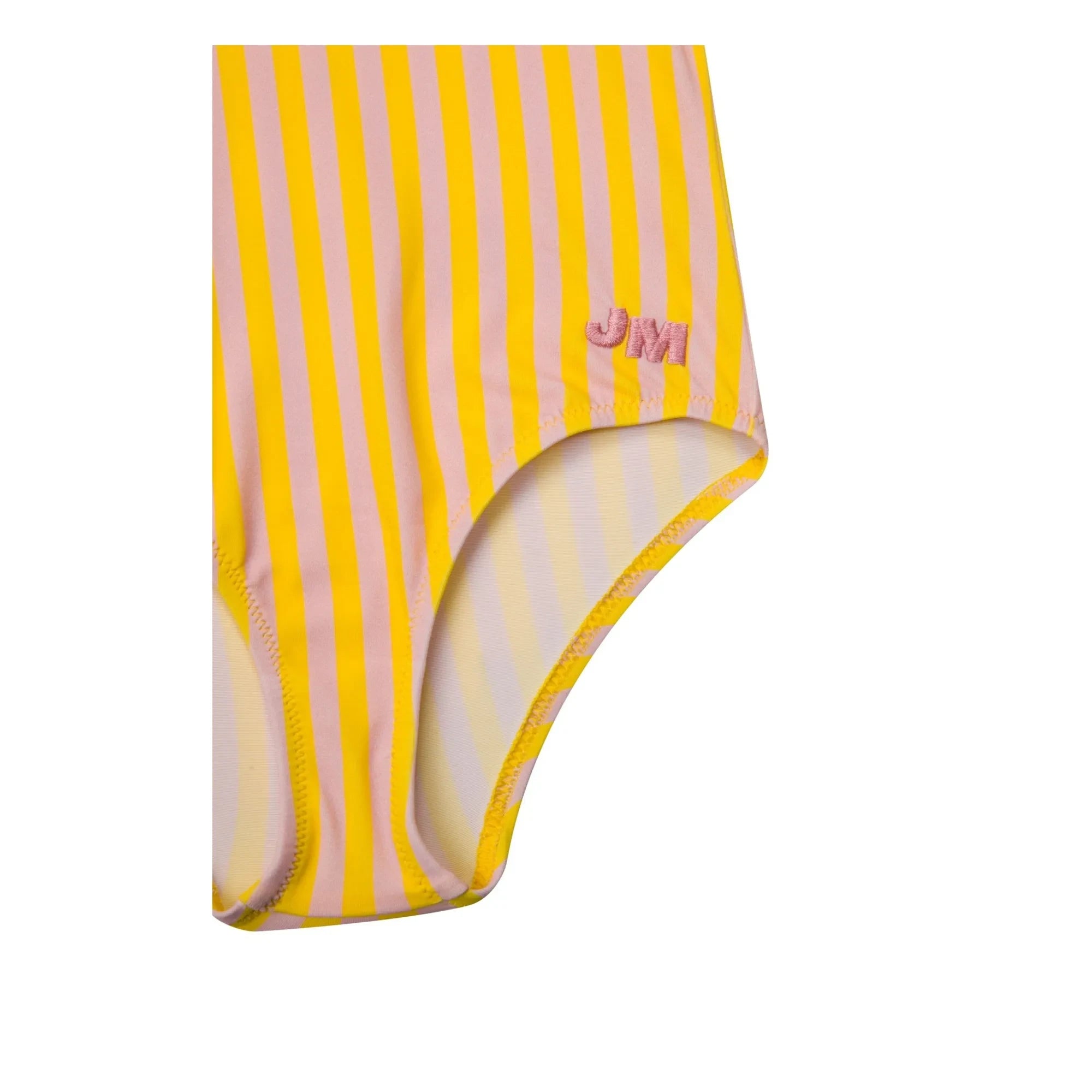 Jera Mini - Traje de baño con volantes a rayas | Amarillo