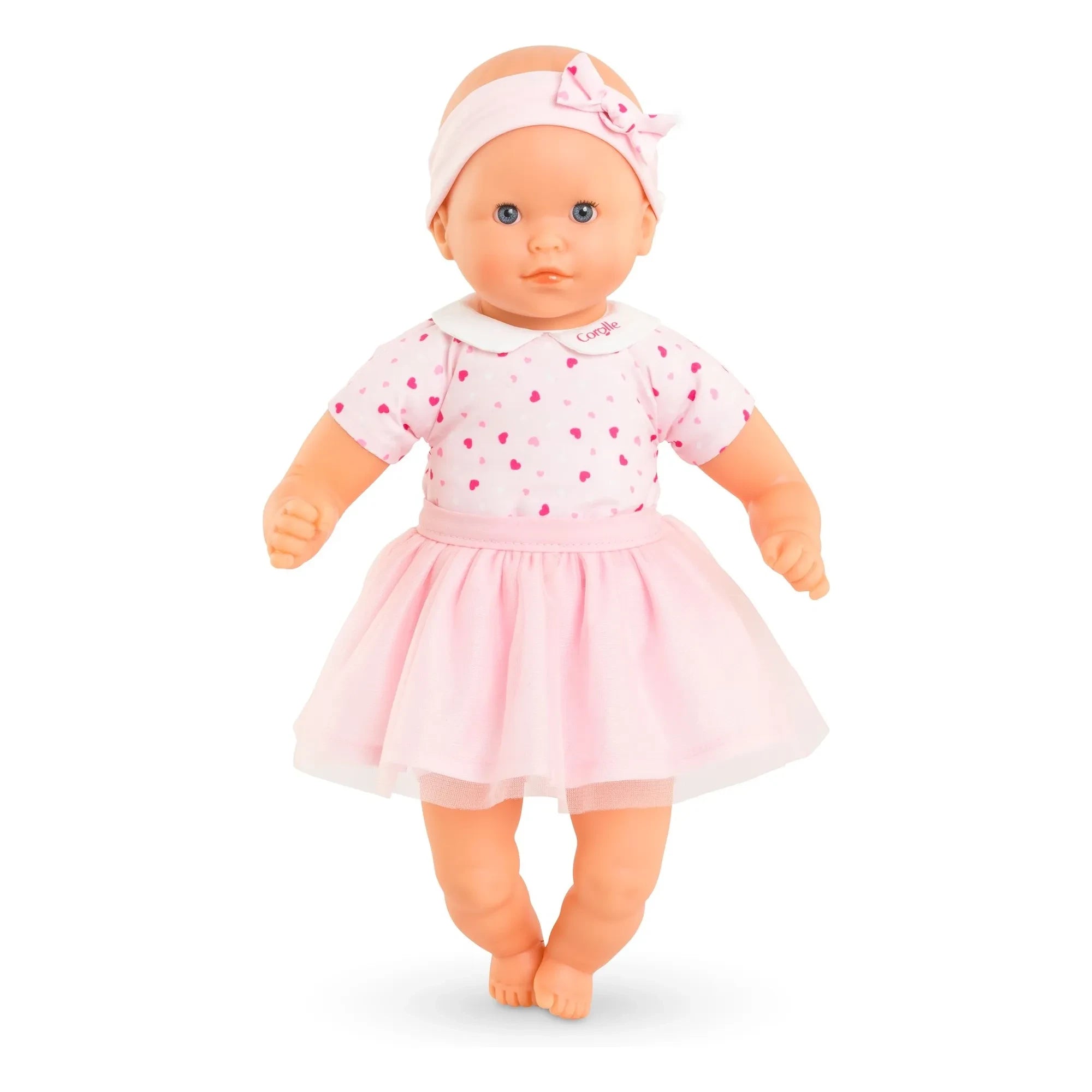 Corolle - Mi primer muñeco - Lindo osito de peluche con corazón | Rosa claro