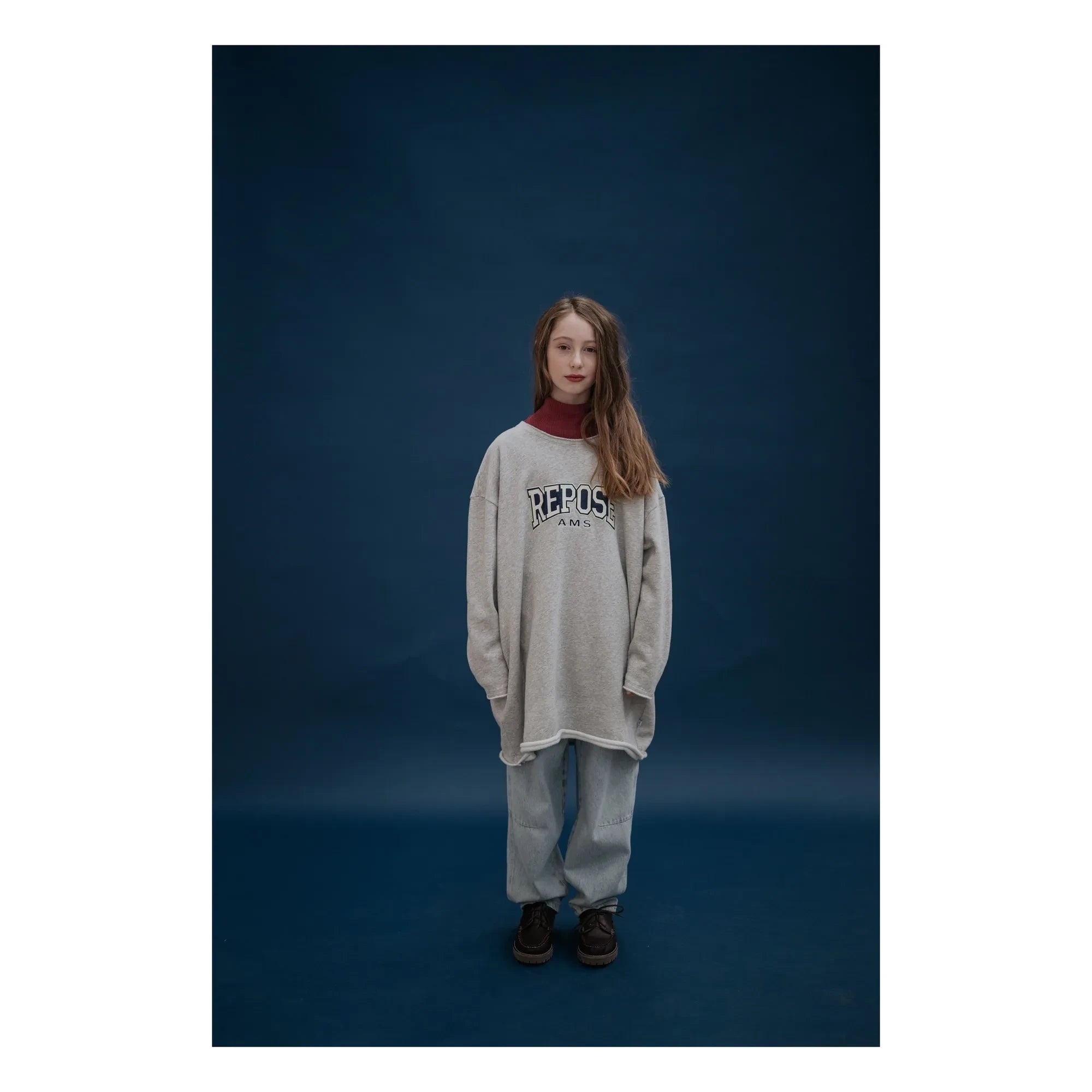 Repose AMS - Cómodo vestido de algodón orgánico | Gris