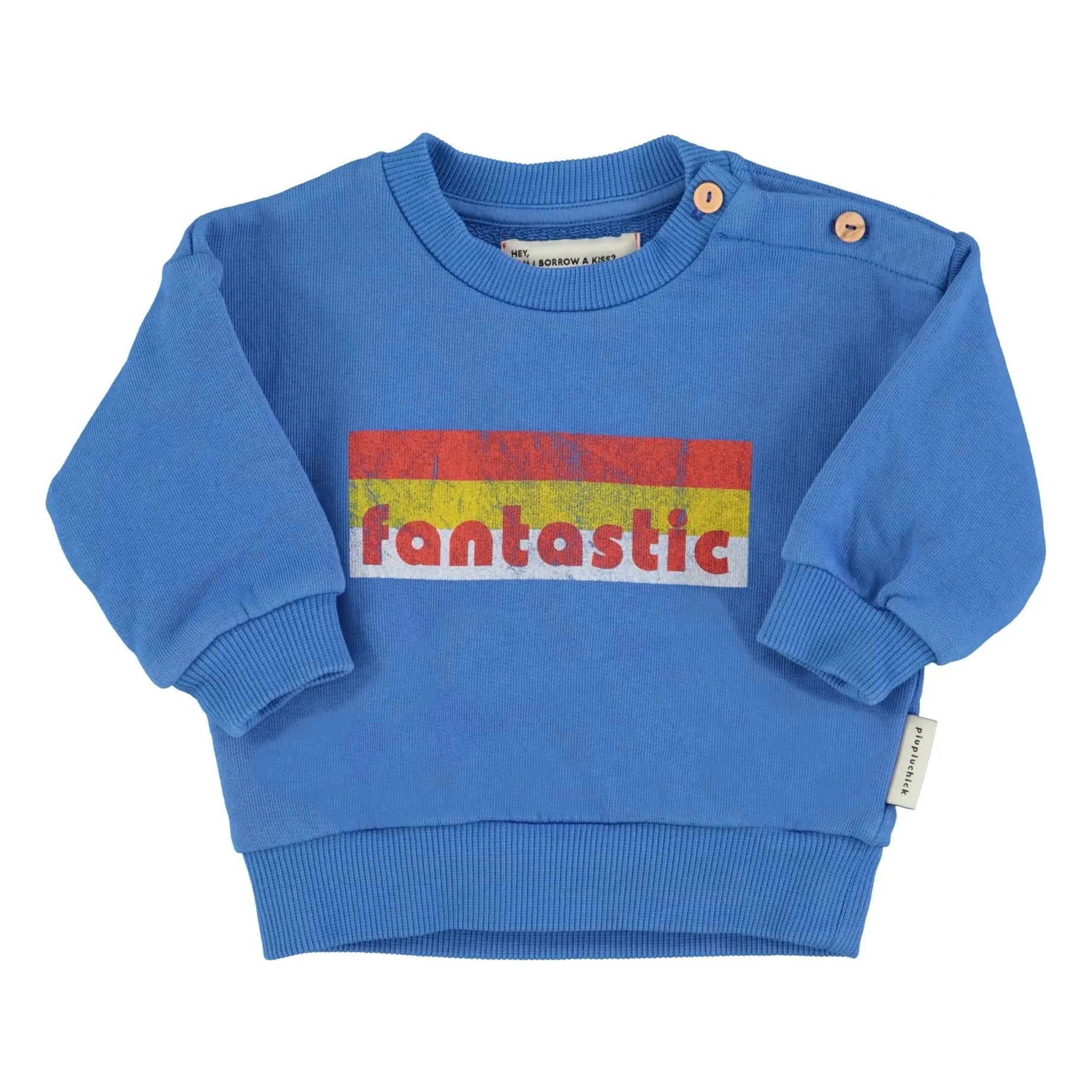 Piupiuchick - Sudadera fantástica de algodón orgánico | Azul