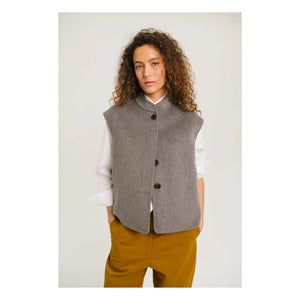 Sacrécoeur - Cárdigan reversible de lana Mireia | Gris
