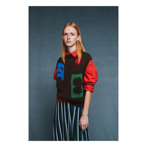 Bobo Choses - Jersey de jacquard de algodón orgánico | Marrón oscuro