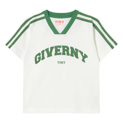 Tinycottons - Camiseta de Algodón Orgánico Contraste Giverny | Blanco
