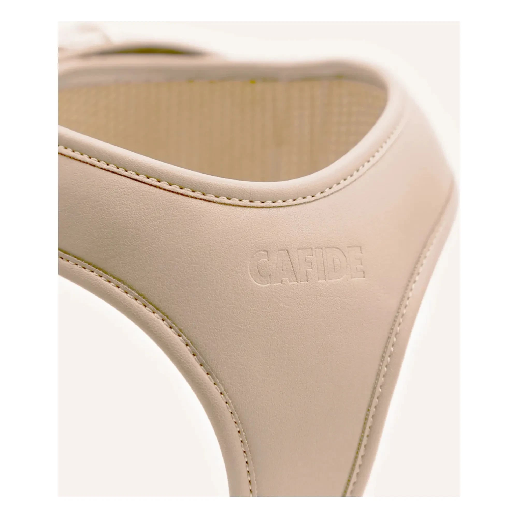 Cafide - Collar de perro de cuero vegano | Beige