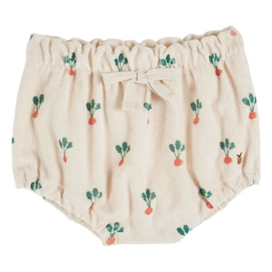 Emile et Ida - Bombachos con diseño de rabanitos de algodón orgánico | Crema
