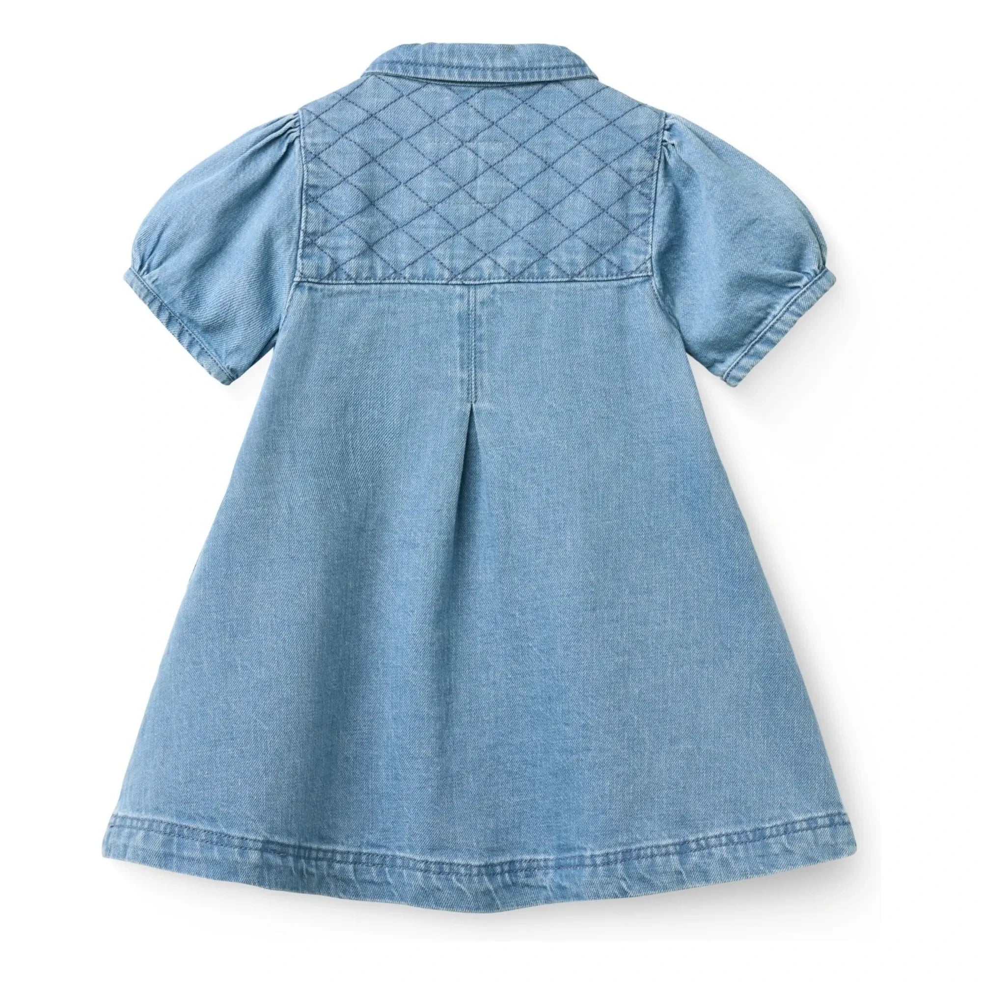 Copenhagen Colors - Vestido Acolchado de Algodón Orgánico Kot | Azul Claro